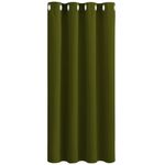 PONY DANCE Blackout Christmas Curtain - Eyelet Top Curtain Window Treatments for Home Decoration Room Darkening Panel for Bedroom Living room, 1 PC, 52-inch by 54-inch, Olive Green