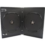 100 Black Double DVD Cases - 14mm - Toner UK