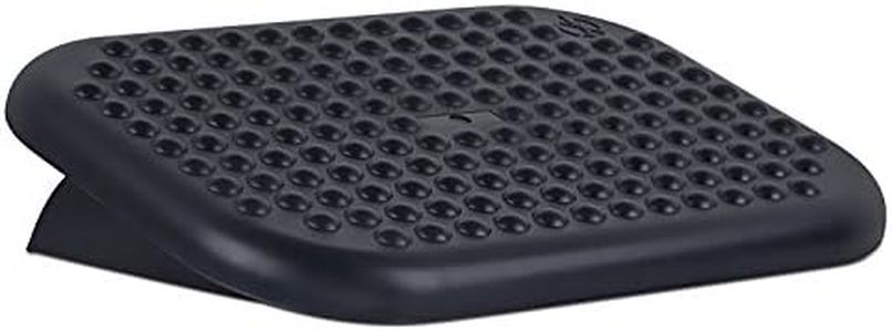 Mount-It! Ergonomic Foot Rest Under Desk | Adjustable Tilt Footrest with Textured Massage Surface | Work Footstool Under Office Desk Foot Support - Black