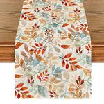 Artoid Mode Leaves Autumn Table Runner, Seasonal Fall Kitchen Dining Table Decoration for Home Party Decor 40x180 cm