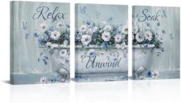 WELMECO Bathroom Decor Wall Art Flo