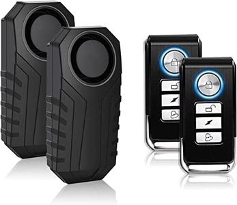 KCMYTONER 113dB Bike Alarm, Wireless Vibration Motion Sensor Waterproof Motorcycle Alarm with Remote, Anti-Theft Vibration Bicycle Alarm Waterproof Vehicle Security Alarm System, 2 Pack