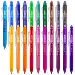 ParKoo Retractable Erasable Gel Pens Clicker Fine Point 0.7 mm, No Need for White Out, 20 Assorted Color Inks for Drawing Writing Planners and Crossword Puzzles