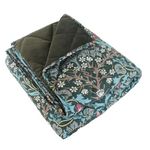 Rosewood x Morris & Co. Blackthorn Pet Blanket for Dogs and Cats, 150 x 100 cm, Green, Dog Blanket/Throw with Soft Velvet Reverse, Easy-Care, Luxury William Morris Print