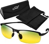 Xtremeauto Anti-Glare Night Driving Glasses, Polarised Day & Night Vision Sunglasses with UV400 Protection for Men & Women, Yellow Lens Driving Glasses for Driving, Fishing & Outdoor Use