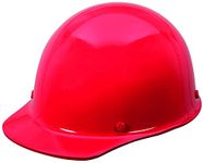 MSA 454620 Skullgard Cap Style Safety Hard Hat with Staz-on Pinlock Suspension | Non-slotted Cap, Made of Phenolic Resin, Radiant Heat Loads up to 350F - Standard Size in Red