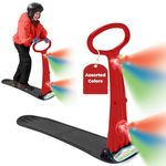 Geospace Winter Fun Foldable Premium Snow Scooter, Ski Skooter, Snow Sled Kids Snowboard with 2 LED Safety Lights – Multi-Purpose Snow Skate for Ages 8 and Up - Assorted Colors (Red, Blue or Green)