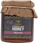 Raw Honey Polyflora, 100% Authentic and Natural Sweet Honey, Pure Honey from The Mountains of Andalusia, Spain, Unfiltered, Unpasteurised and Unprocessed, 300g HoneyZee