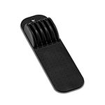 Madesmart Classic 5-Slot Small Knife Holder Storage Mat for Drawers, Soft-Grip Kitchen Knife Block, Carbon