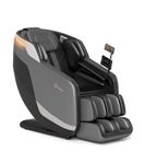 Real Relax Massage Chair Full Body, Zero Gravity 3D SL-Track Shiatsu Massage Recliner with Thai Stretch, Body Scan, Foot Rollers, Phone Holder, Favor-24 Black