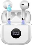 Wireless Earbuds, Bluetooth 5.3 Headphones in Ear with 4 ENC Noise Cancelling Mic, Bluetooth Earbuds 40H Playtime, 2024 HiFi Stereo Deep Bass Wireless Earphones, IP7 Waterproof USB-C Fast Charge White