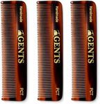 G.B.S PCT Pocket Hair Comb - 5 Inch, Tortoise - Pack of 3 - Great for All Hair Types - Fine Comb Teeth for Thin to Medium Hair - Durable for Every Day Hair Styling and Dressing