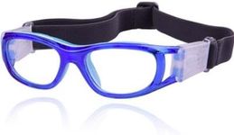 VOLOCOVER（TM）Unisex Kids Protective Sports Goggles Glasses for Basketball Football Volleyball Squash Hockey (Blue)