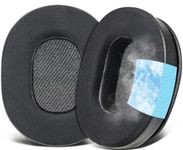 SOULWIT Earpads Replacement for Sony MDR NC8/MDRNC8 Headphones, Ear Pads Cushions with Ice Silk Fabric, High-Density Foam - Black