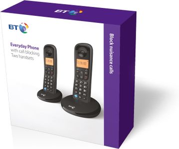 BT Cordless Landline Phone Twin Pack – Wireless Home Phones