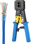 RJ45 Crimp Tool Pass Through Cat5 Cat5e Cat6 Crimping Tool for RJ45/RJ12 Regular - axGear