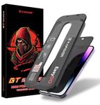 KAPAVER GT Series Privacy Tempered Glass Screen Protector Guard for iPhone 14 Pro Max [Edge-to-Edge] [Ear Piece Mesh] [1-Pack with EasyDO Applicator]