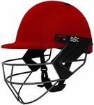 DSC FORT44 Cricket Helmet for Men & Boys (Adjustable Steel Grill | |Color: Red | Light Weight | Size :Extra Large