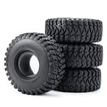RCLIONS 4pcs 2.2inch 125mm RC Crawler Wheel Tyre Tires with Foam Insert for 1/10 RC Car Axial SCX10 Wraith RR10 TRX4
