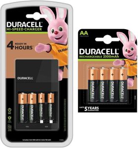 Duracell AA/AAA Battery Charger – Fast Charging for Rechargeable Batteries