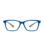 Intellilens | Zero Power Blue Cut Computer Glasses | Anti Glare, Lightweight & Blocks Harmful Rays | UV Protection Specs | For Boys & Girls | Blue | Wayfarer | Small