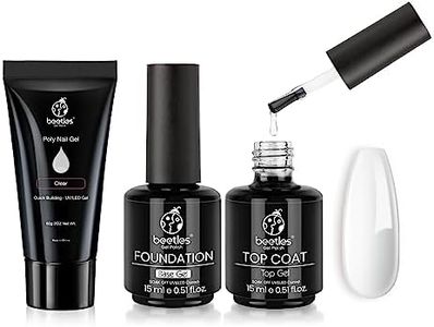 Beetles Poly Extension Gel for Nail with Top and Base Coat, 60g Clear Jelly Gel Builder Nail Gel Trendy Nail Art Design Nail Extension Gel Salon Nail Easy DIY at Home Nails Manicure Gifts for Women