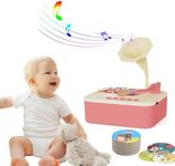 Retysaz Kids Phonograph with 96 Cards, Story Music Player Kids 3-6 Musical Sensory Toy boy Girl,Toddler Audio Pre-Kindergarten Toy Early Childhood Education Gift Birthday （Pink）…