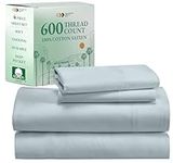 California Design Den 5-Star Hotel Quality 600 Thread Count 100% Cotton Sheets Set - Soft & Smooth Queen Sheet for Bed with Deep Pockets, Quality Beats Egyptian Cotton Claims (Seafoam)