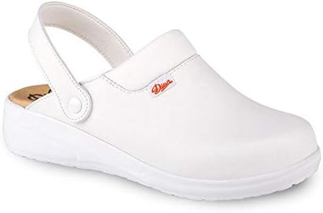 DIAN Zueco ANTIbactariano Modelo MAR Blanco Talla 39 Certificado CE EN ISO 20347 Marca