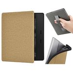 Case for 7" Kindle Oasis with Hand Strap - Ultra Slim PU Leather Smart Cover with Auto Sleep and Wake for Kindle Oasis 10th Generation - 2019 release (Gold)