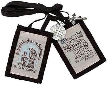 VILLAGE GIFT IMPORTERS Genuine Homemade Scapulars | 100% Real Wool | 6 Styles | Durable and Beautiful Quality | Christian Jewelry (Traditional Brown (Brown Cords))