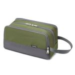 Kids Toiletry Bag, Yeiotsy Travel Wash Bag for Toiletries 3 Seperate Compartments Hanging Dopp Kit for Holiday Weekend Trips (Army Green)