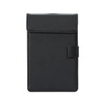 KINGFOM A6 Small Leather Clipboard Memo Paper Folding Writing Pad Restaurant Hotel Menu Folder Board