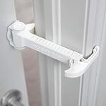 DOORWING Portable Door Lock & Finger Pinch Guard. No Adhesives or Screws. Avoid Damage to Doors. Adjustable Door Latch for Baby Proofing. Easy Alternative to Baby Gate, Dog Gate & Cat Door. Adjust Door Opening to Let Cats In. Keep Kids & Dogs Out of Li...