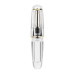 Majohn Q1 Mini Fountain Pen Extra Fine Nib Transparent Eyedropper Filling, Short Resin Pocket Pen Large Capacity