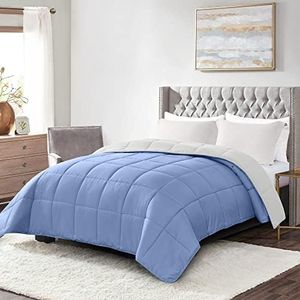 Homelike Moment California King Comforter - Blue Duvet Insert Down Alternative Bed Comforter, Lightweight Bedding Comforters Cal King Size Quilted Soft All Season Reversible Blue/White