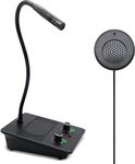 ChunHee Window Speaker Intercom System Anti-Interference Dual-Way Intercommunication Microphone and Speaker Bank Window Intercom Glass Window Microphone for Business/Bank/Office/Hospital