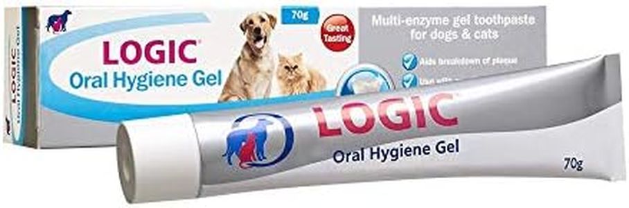 Logic Oral Hygeine Gel - For Cats & Dogs - Cleans Their Teeth By Attacking Bacteria & Plaque & Fights Bad Breath - Can Be Used Without Brushing - 70g Tube