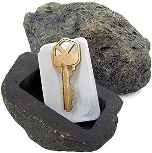 RamPro Hide-a-Spare-Key Fake Rock - Looks & Feels Like Real Stone - Safe for Outdoor Garden or Yard, Geocaching (1)