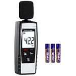 Decibel Meter, Portable SPL Meter (Sound Pressure Level Meter), Digital Noise Meter, Range 30-130dB(A) db Meter, Noise Volume Measuring Instrument, Sound Monitoring Tester (Battery Included) Gray