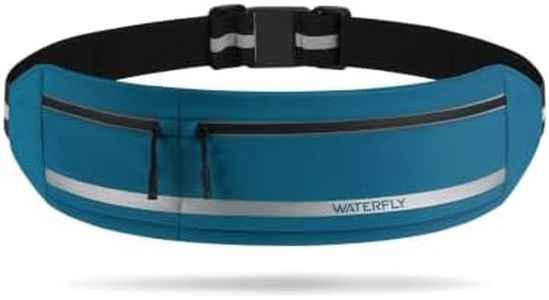 WATERFLY Running Belt Fanny Pack No-Bounce Large Phone Holder for Men Women