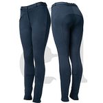 Astile Ladies Horse Riding Jodhpurs Stretchy Trousers Two Tone (Navy, 26'' Ladies)