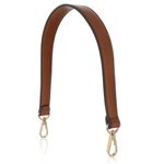 Prasacco Shoulder Bag Strap Leather Purse Strap Leather Purse Handle 19 Inch Shoulder Bag Straps Replacement with Swivel Clasps DIY Clutch Purse Handbag Making Repairing Supplies (Brown)