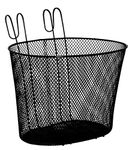 CUCUBA Handlebar Mount Metal Mesh Bicycle Front Basket, Black