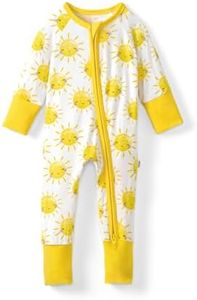 Little Sleepies Pajamas for Baby Boys & Girls, Viscose from Bamboo Baby Pajamas, Snug Sleeper, Toddler PJs, 2-Way Zipper, Sunshine, 12-18M