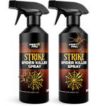 Strike Spider Killer Spray 500ml (2 Pack) – Fast-Acting Repellent – Long-Lasting Deterrent – Low Odour – Non-Staining – Anti Spider Spray for Home and Soft Furnishings