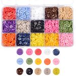 OELFFOW Round 2 Holes Craft Buttons, 1125Pcs 0.35 Inch(9mm) Sewing Buttons, 15 Colors Resin Buttons, for Sewing Children Sweater DIY Crafts Scrapbooking Children's Manual Project