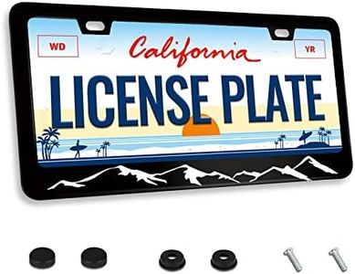 Mountains License Plate Frame Mountains Raised License Plate Frames for Car Decorative Parts Stainless Steel Rustproof License Plate for Standard Us Canada License Plate Holder 12x6 Inch