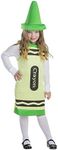 Dress Up America Kids Green Crayon Costume - Size Medium (8-10)