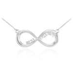 925 Sterling Silver BFF Best Friends Forever Infinity Necklace with 16" Chain